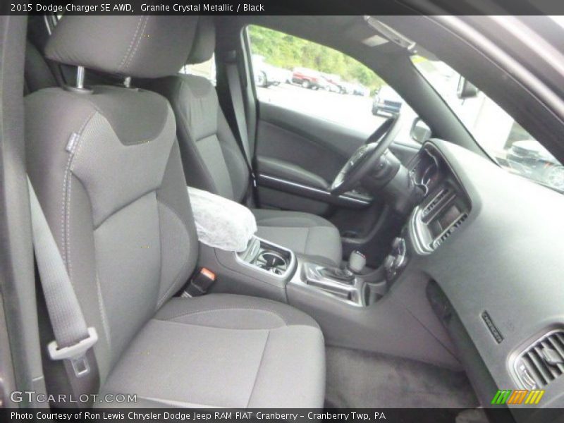 Granite Crystal Metallic / Black 2015 Dodge Charger SE AWD