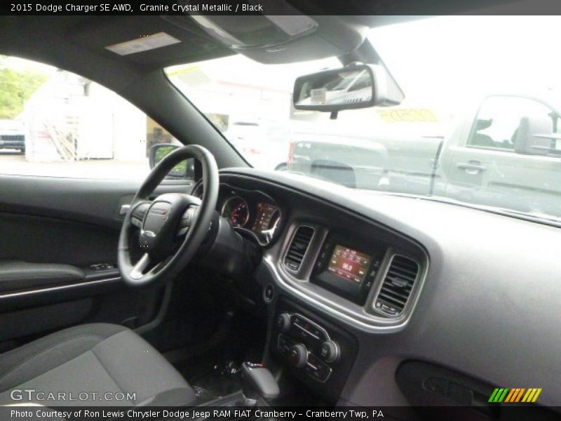 Granite Crystal Metallic / Black 2015 Dodge Charger SE AWD