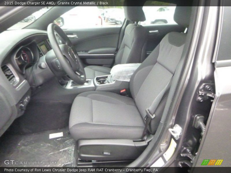 Granite Crystal Metallic / Black 2015 Dodge Charger SE AWD