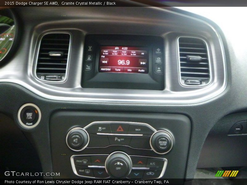 Granite Crystal Metallic / Black 2015 Dodge Charger SE AWD