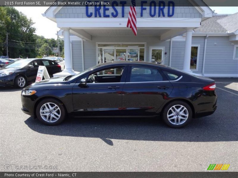 Tuxedo Black Metallic / Charcoal Black 2015 Ford Fusion SE
