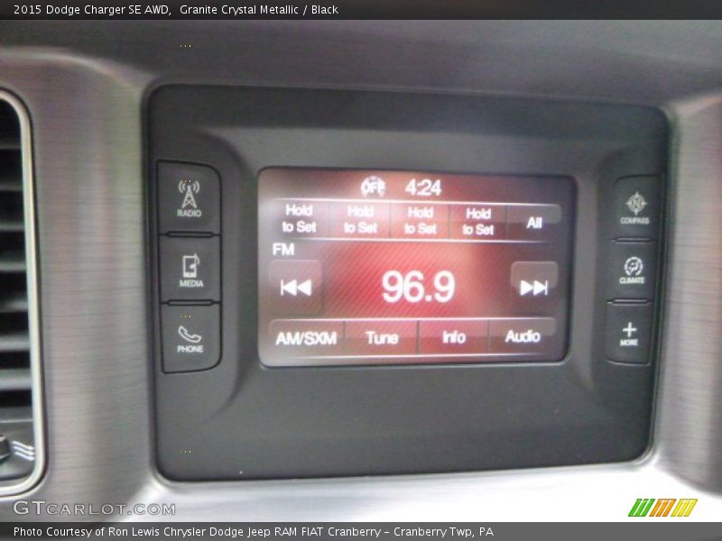 Granite Crystal Metallic / Black 2015 Dodge Charger SE AWD