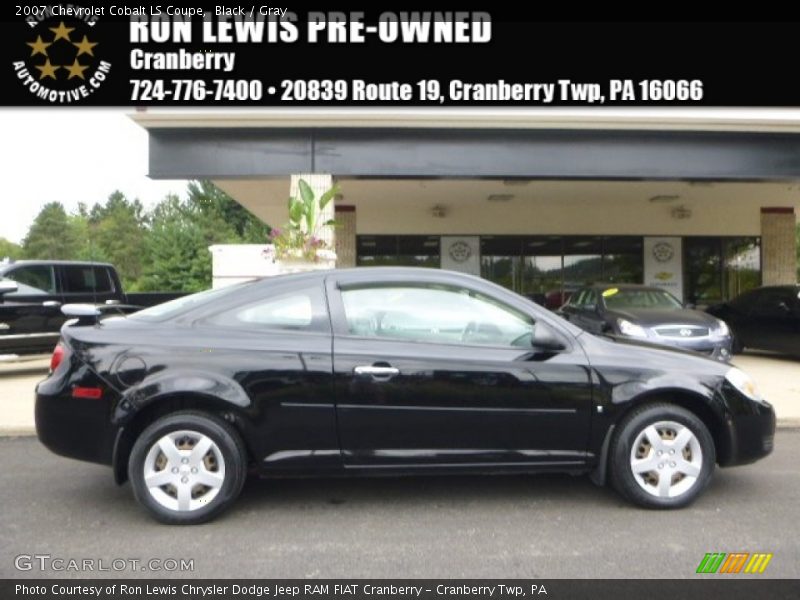 Black / Gray 2007 Chevrolet Cobalt LS Coupe