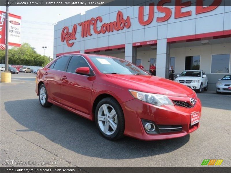Barcelona Red Metallic / Black/Ash 2012 Toyota Camry SE
