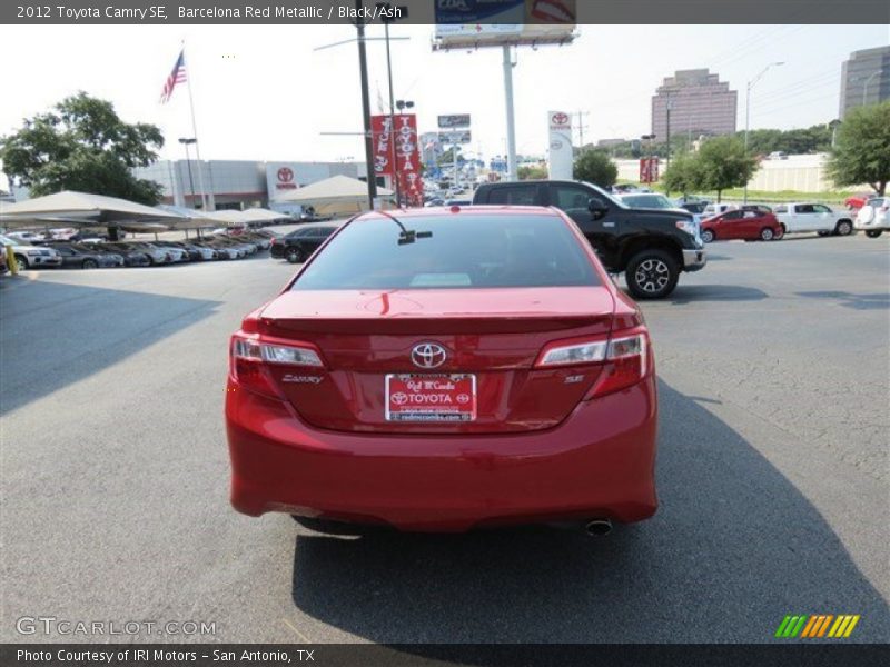 Barcelona Red Metallic / Black/Ash 2012 Toyota Camry SE