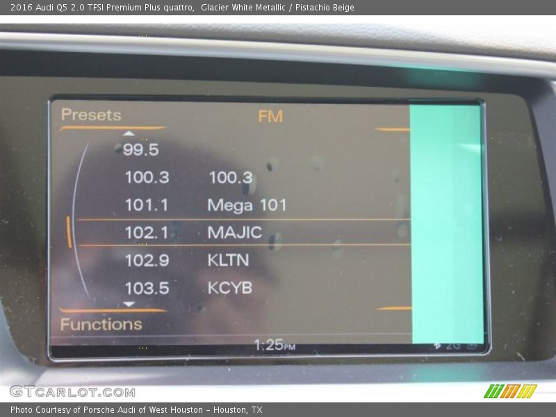 Glacier White Metallic / Pistachio Beige 2016 Audi Q5 2.0 TFSI Premium Plus quattro