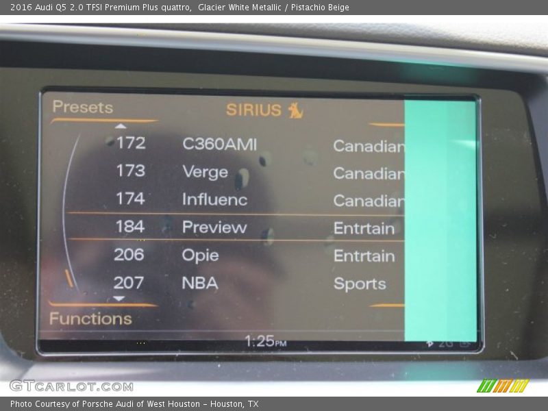 Glacier White Metallic / Pistachio Beige 2016 Audi Q5 2.0 TFSI Premium Plus quattro