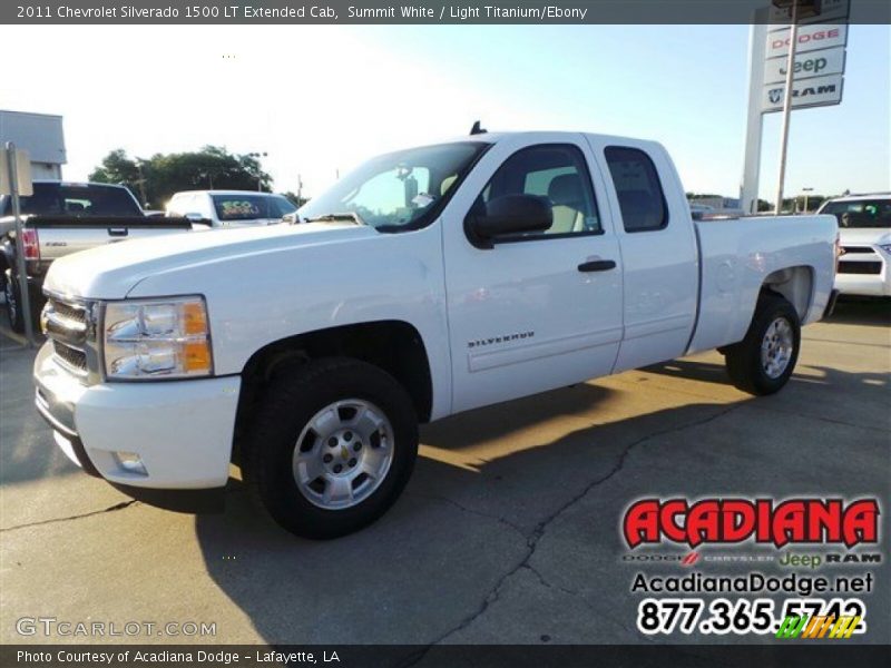 Summit White / Light Titanium/Ebony 2011 Chevrolet Silverado 1500 LT Extended Cab