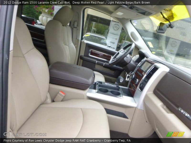 Deep Molten Red Pearl / Light Pebble Beige/Bark Brown 2012 Dodge Ram 1500 Laramie Crew Cab 4x4