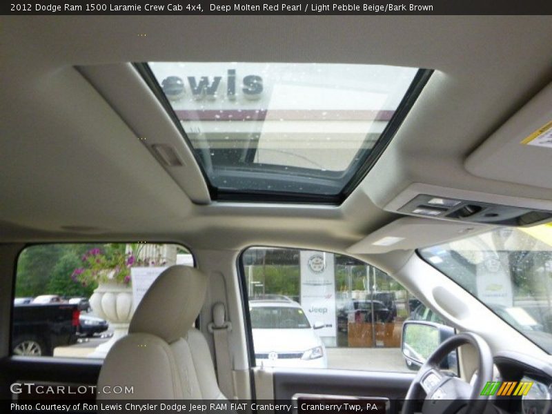 Deep Molten Red Pearl / Light Pebble Beige/Bark Brown 2012 Dodge Ram 1500 Laramie Crew Cab 4x4