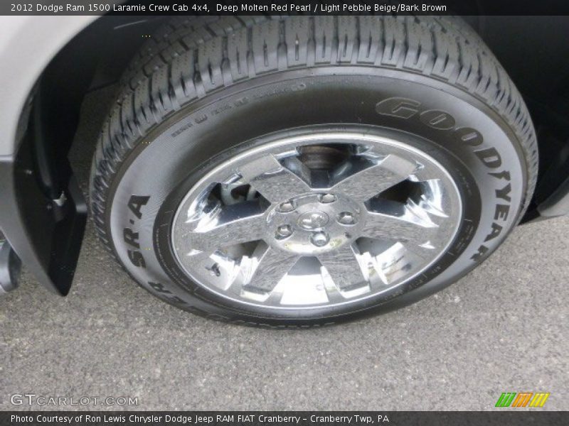 Deep Molten Red Pearl / Light Pebble Beige/Bark Brown 2012 Dodge Ram 1500 Laramie Crew Cab 4x4