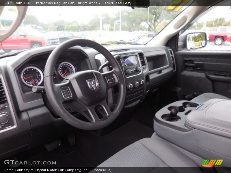 Bright White / Black/Diesel Gray 2015 Ram 1500 Tradesman Regular Cab