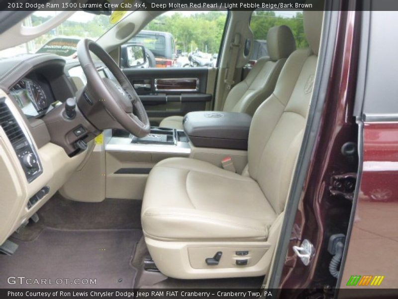 Deep Molten Red Pearl / Light Pebble Beige/Bark Brown 2012 Dodge Ram 1500 Laramie Crew Cab 4x4