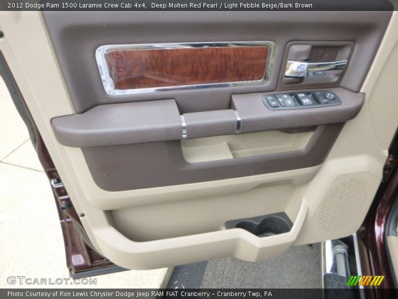 Deep Molten Red Pearl / Light Pebble Beige/Bark Brown 2012 Dodge Ram 1500 Laramie Crew Cab 4x4