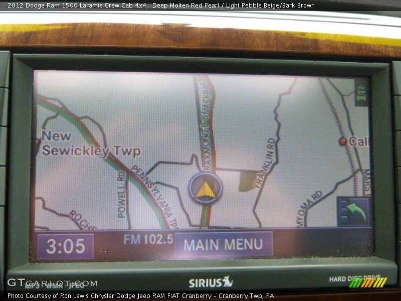 Deep Molten Red Pearl / Light Pebble Beige/Bark Brown 2012 Dodge Ram 1500 Laramie Crew Cab 4x4