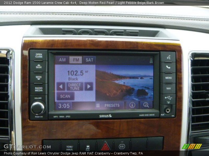 Deep Molten Red Pearl / Light Pebble Beige/Bark Brown 2012 Dodge Ram 1500 Laramie Crew Cab 4x4