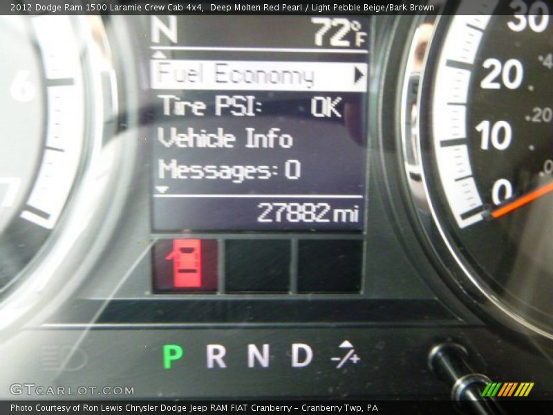 Deep Molten Red Pearl / Light Pebble Beige/Bark Brown 2012 Dodge Ram 1500 Laramie Crew Cab 4x4