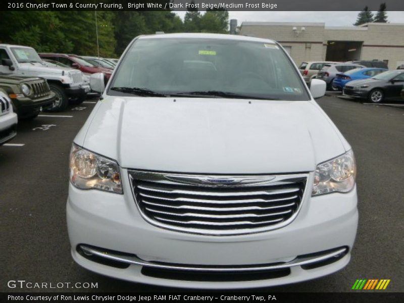 Bright White / Dark Frost Beige/Medium Frost Beige 2016 Chrysler Town & Country Touring