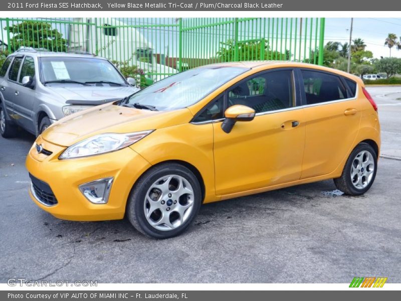 2011 Fiesta SES Hatchback Yellow Blaze Metallic Tri-Coat