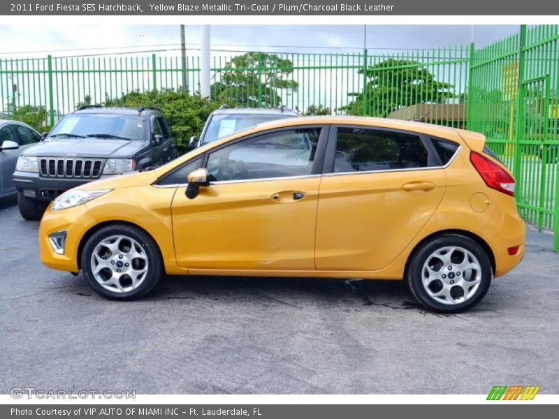  2011 Fiesta SES Hatchback Yellow Blaze Metallic Tri-Coat
