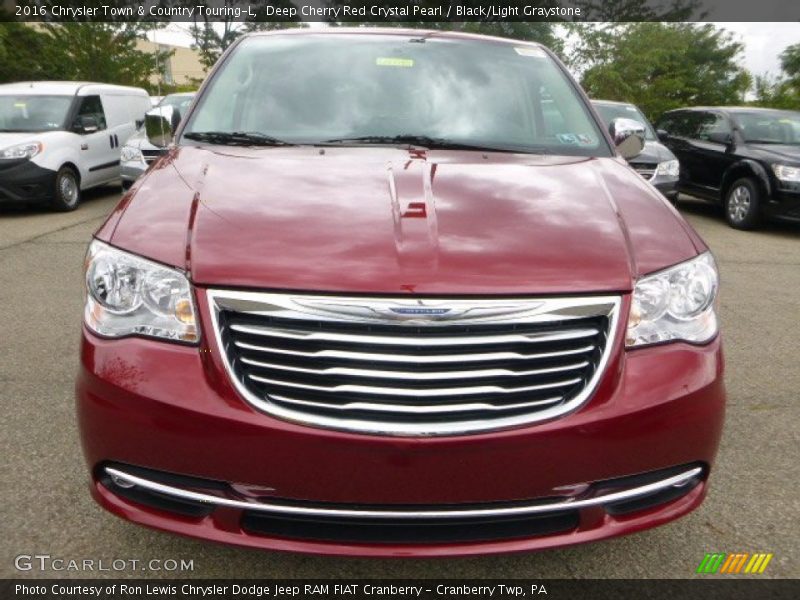 Deep Cherry Red Crystal Pearl / Black/Light Graystone 2016 Chrysler Town & Country Touring-L