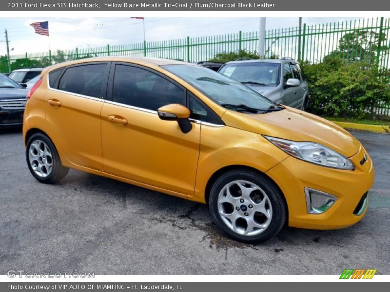  2011 Fiesta SES Hatchback Yellow Blaze Metallic Tri-Coat