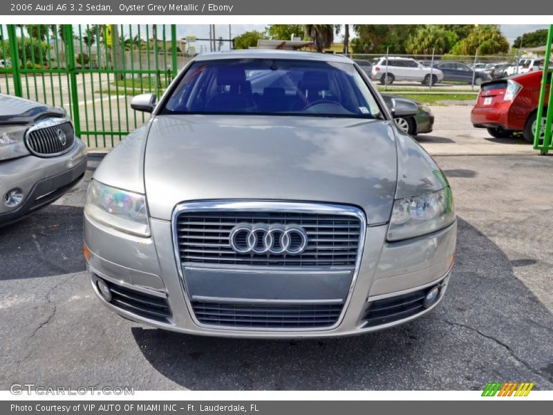 Oyster Grey Metallic / Ebony 2006 Audi A6 3.2 Sedan