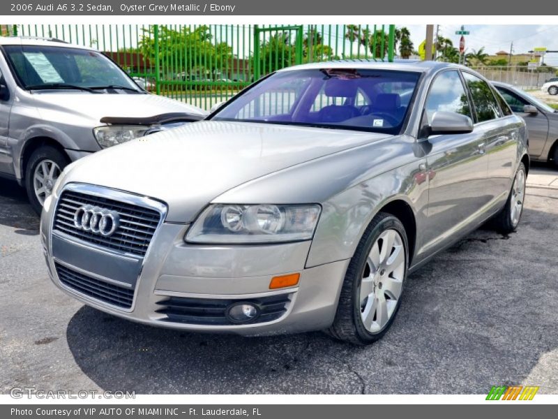 Oyster Grey Metallic / Ebony 2006 Audi A6 3.2 Sedan