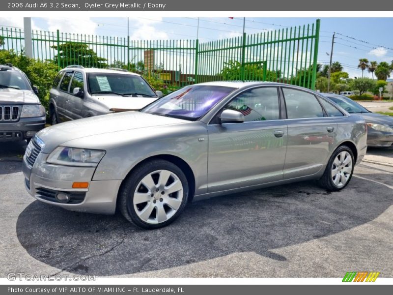 Oyster Grey Metallic / Ebony 2006 Audi A6 3.2 Sedan