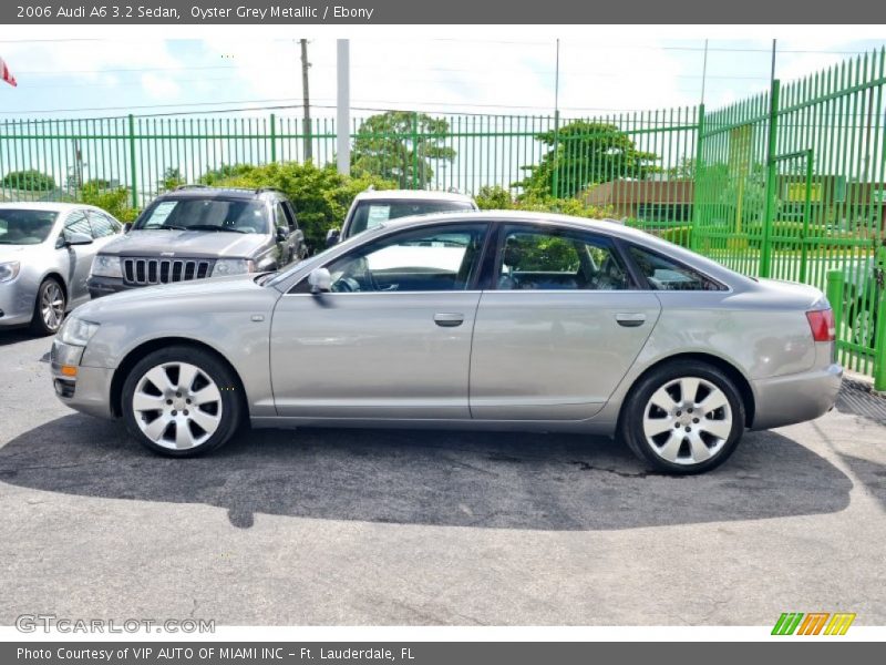 Oyster Grey Metallic / Ebony 2006 Audi A6 3.2 Sedan