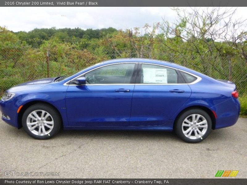 Vivid Blue Pearl / Black 2016 Chrysler 200 Limited