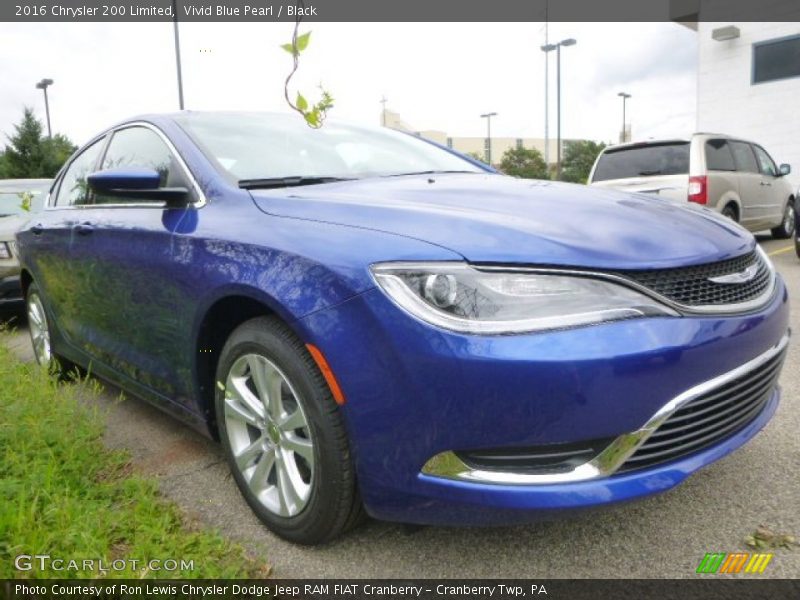 Vivid Blue Pearl / Black 2016 Chrysler 200 Limited