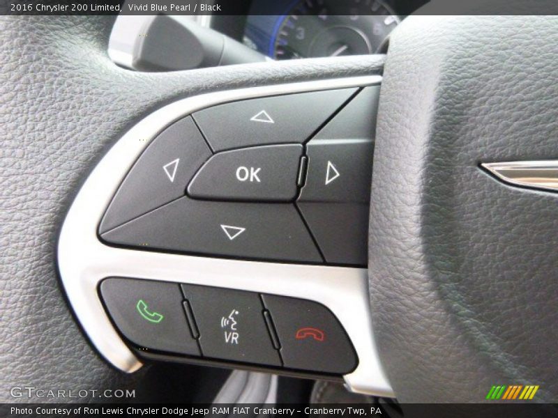 Vivid Blue Pearl / Black 2016 Chrysler 200 Limited