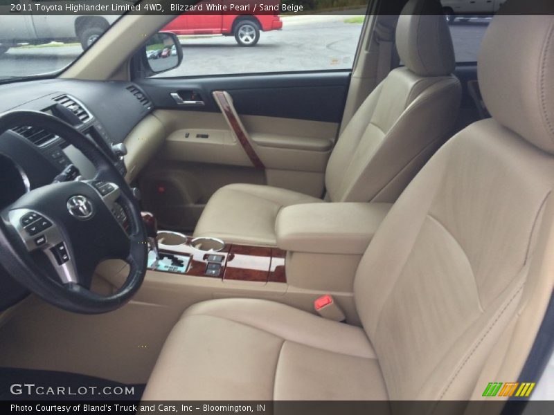 Blizzard White Pearl / Sand Beige 2011 Toyota Highlander Limited 4WD