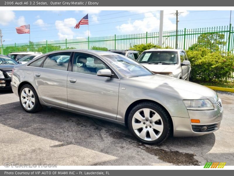 Oyster Grey Metallic / Ebony 2006 Audi A6 3.2 Sedan