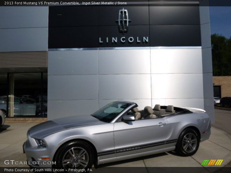 Ingot Silver Metallic / Stone 2013 Ford Mustang V6 Premium Convertible