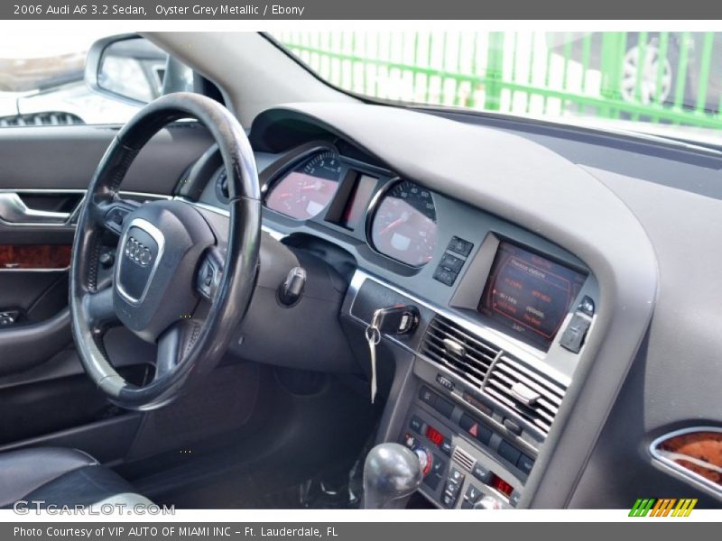 Oyster Grey Metallic / Ebony 2006 Audi A6 3.2 Sedan