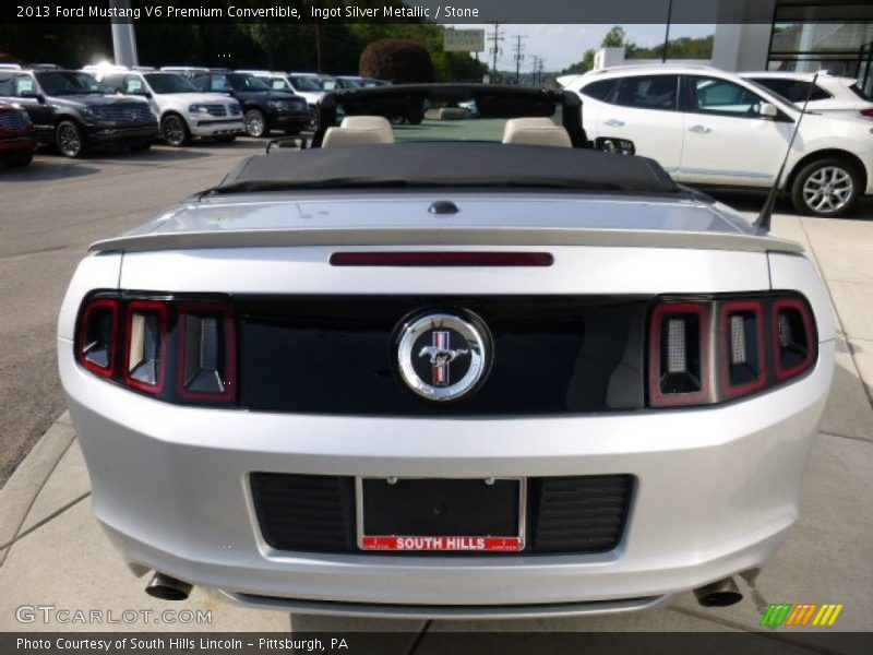 Ingot Silver Metallic / Stone 2013 Ford Mustang V6 Premium Convertible