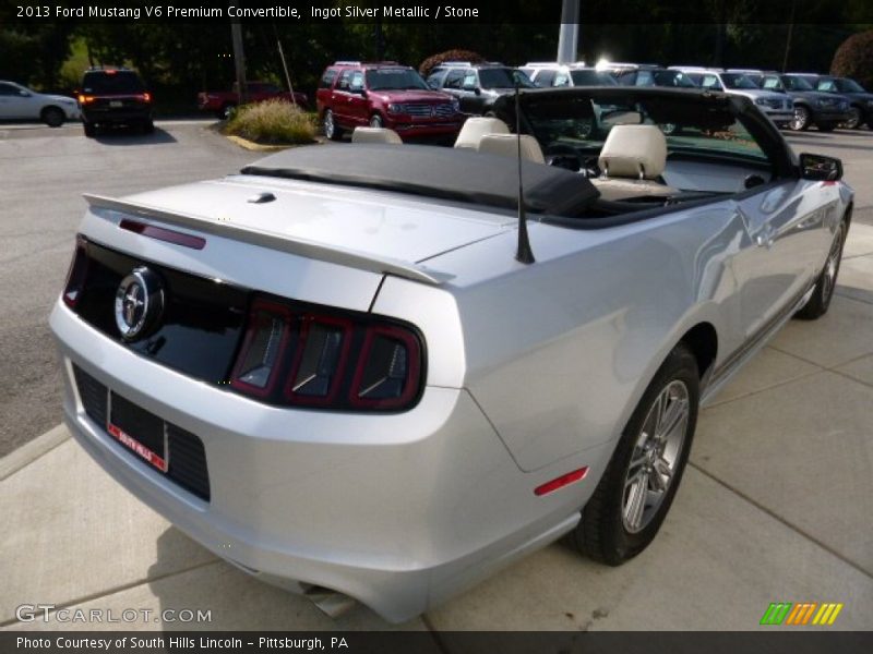 Ingot Silver Metallic / Stone 2013 Ford Mustang V6 Premium Convertible