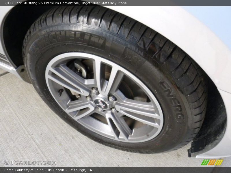 Ingot Silver Metallic / Stone 2013 Ford Mustang V6 Premium Convertible