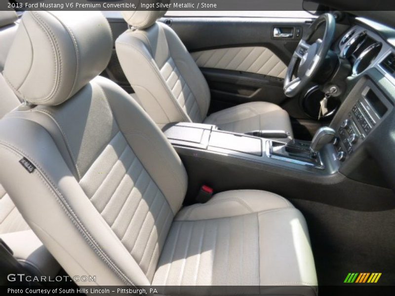 Ingot Silver Metallic / Stone 2013 Ford Mustang V6 Premium Convertible