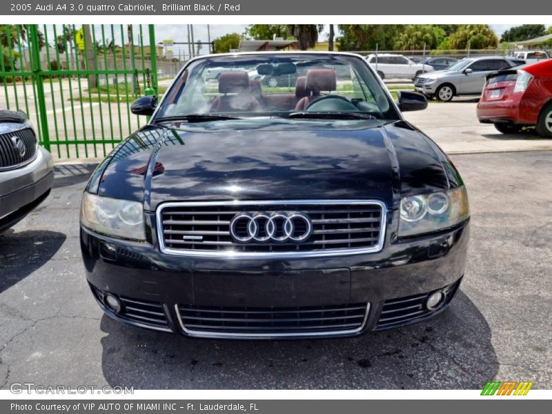 Brilliant Black / Red 2005 Audi A4 3.0 quattro Cabriolet