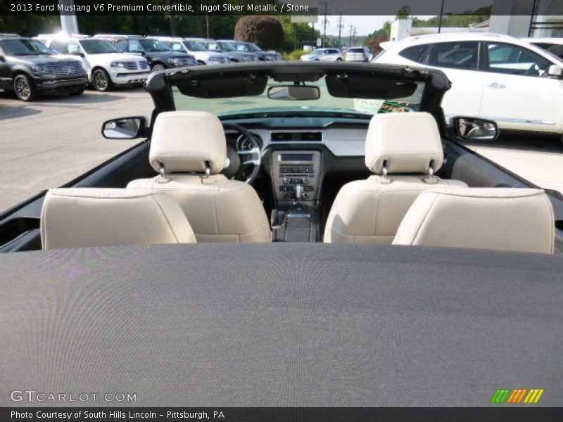 Ingot Silver Metallic / Stone 2013 Ford Mustang V6 Premium Convertible