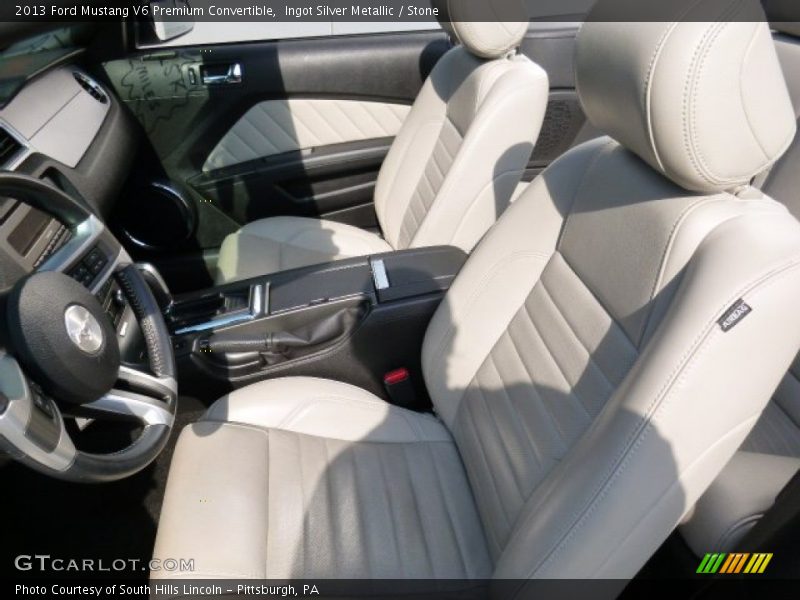 Ingot Silver Metallic / Stone 2013 Ford Mustang V6 Premium Convertible