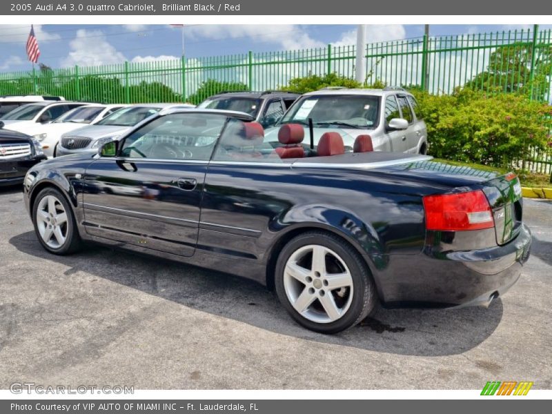 Brilliant Black / Red 2005 Audi A4 3.0 quattro Cabriolet