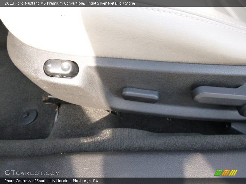 Ingot Silver Metallic / Stone 2013 Ford Mustang V6 Premium Convertible
