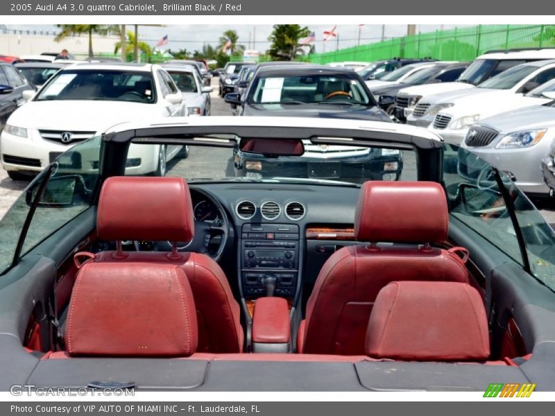 Brilliant Black / Red 2005 Audi A4 3.0 quattro Cabriolet