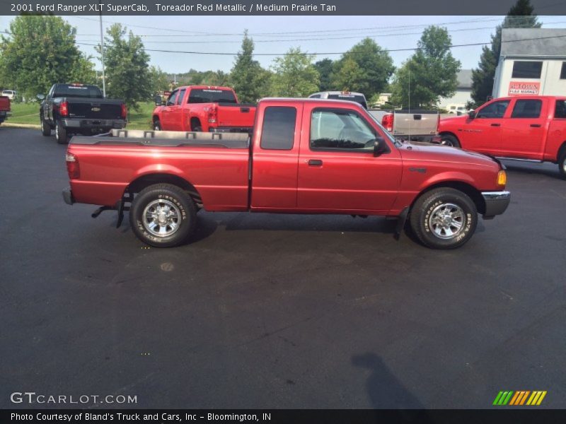 Toreador Red Metallic / Medium Prairie Tan 2001 Ford Ranger XLT SuperCab