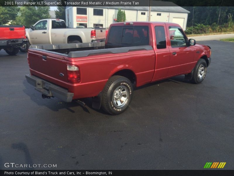Toreador Red Metallic / Medium Prairie Tan 2001 Ford Ranger XLT SuperCab
