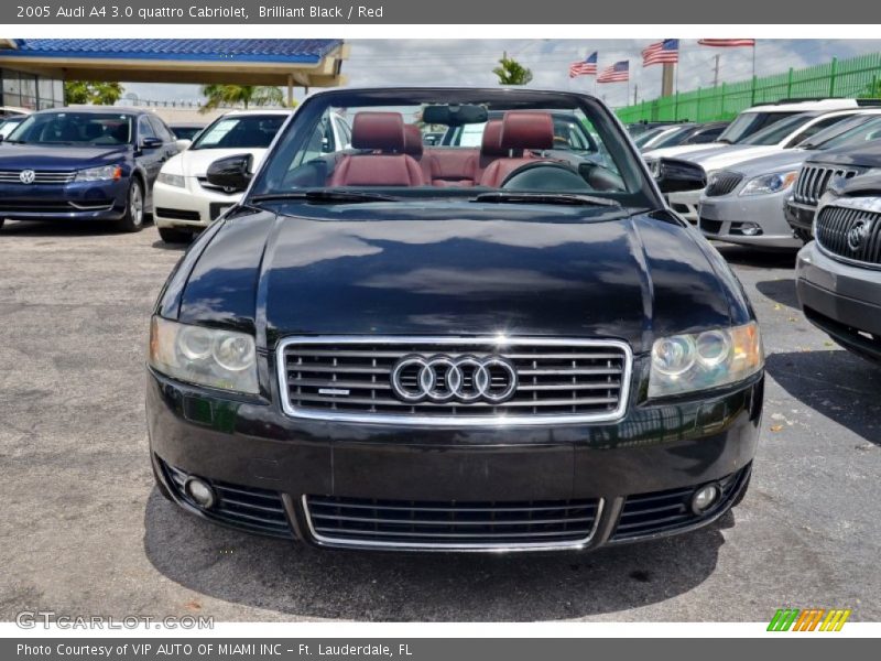 Brilliant Black / Red 2005 Audi A4 3.0 quattro Cabriolet